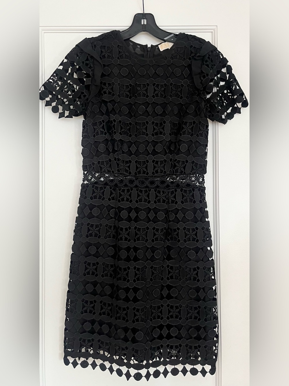 Michael Michael Kors Black Lace Overlay Sheath Dress Size 2
